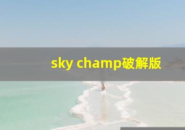 sky champ破解版